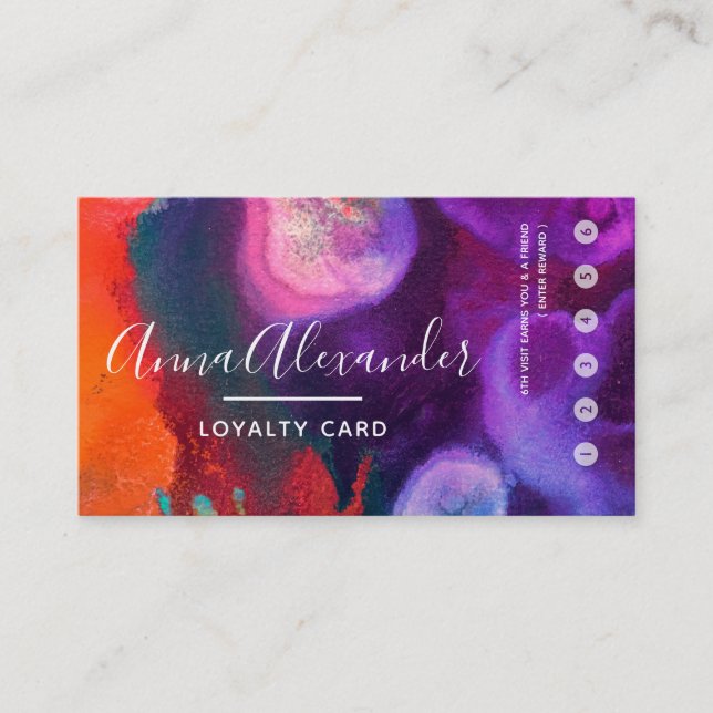 Colour Awakening | Abstract Expression Design Loyalty Card (Front)