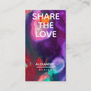 Colour Awakening Abstract Expression Design Referral Card