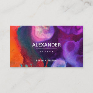 Colour Awakening Abstract Expression Design Referral Card