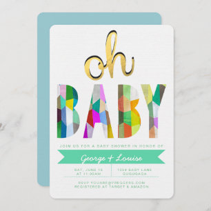 Colour Baby Shower Invite