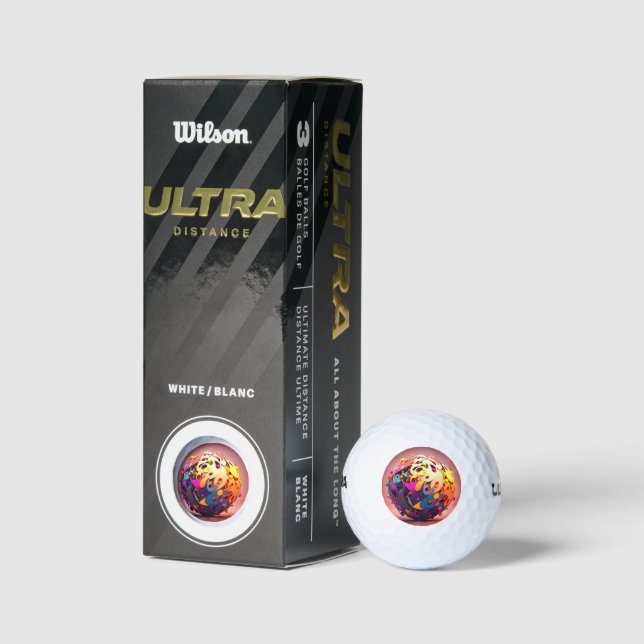 Colour ball. visible even from a distance  golf balls (Packaging)
