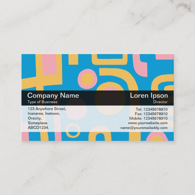 Colour Band - Black - Abstract 170914 Business Card (Front)