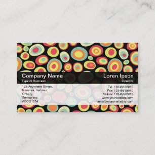 Colour Band - Black - Abstract 220213 Business Card
