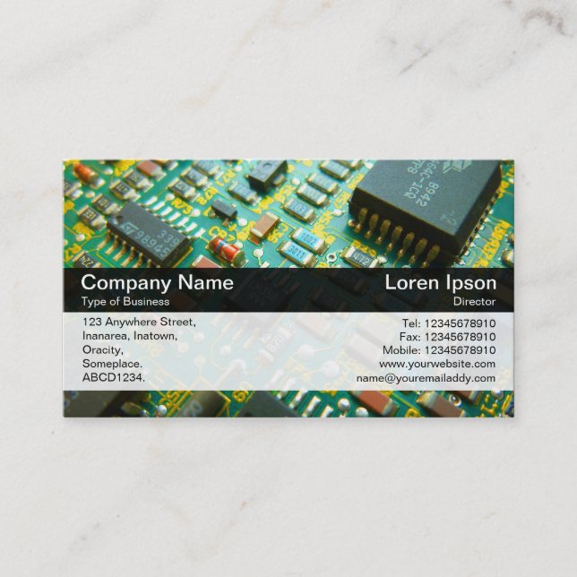 Colour Band - Black - Circuit Board Business Card (Front)
