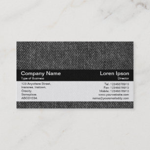 Colour Band - Black - Faded Black Denim Business Card