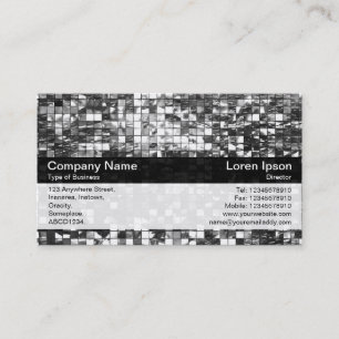 Colour Band - Black - Mirror Mosaic Business Card