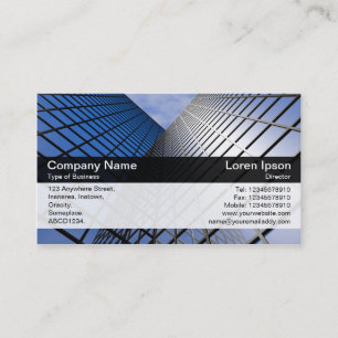 Colour Band - Black - Reflective Office Block Business Card