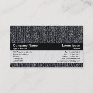 Colour Band - Black - Woolly Jumper 02 Business Card