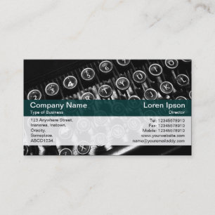 Colour Band - Dk Green - Vintage Typewriter Business Card