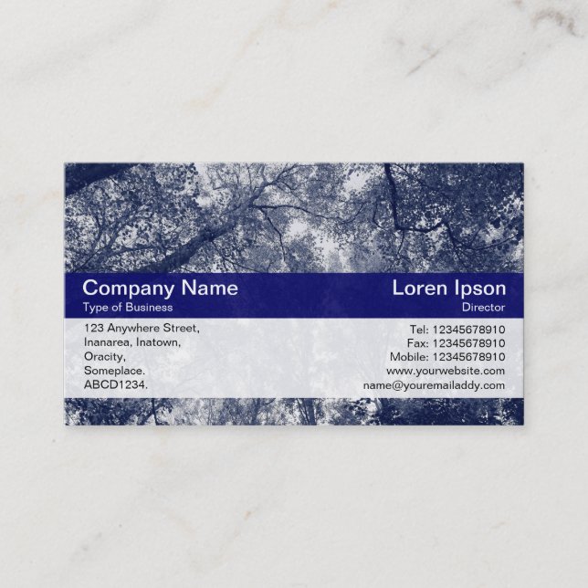 Colour Band - Dp Navy - Blue Autumn Business Card (Front)