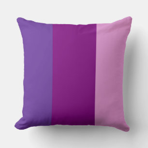 Colour Bands Three Shades Of Lilac Pink Cushion