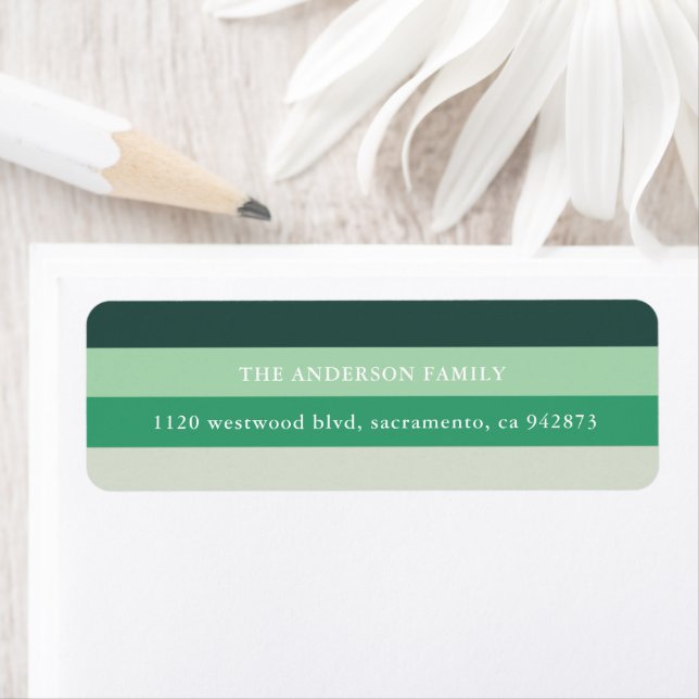 Colour Bar Christmas Return Address Label_leaf (Insitu)