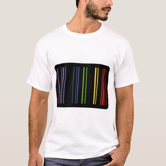Colour Barcode – Digital Aesthetic T-Shirt (Front)