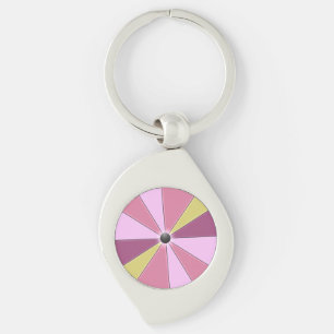 Colour Beams Pink Girly Wheel Key Ring