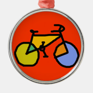 colour bike metal tree decoration
