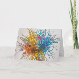 Colour blast party birthday confetti celebrate card