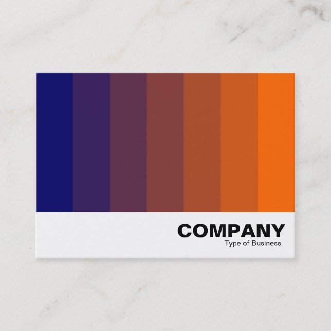 Colour Blend - Dark Blue to Orange Business Card (Front)