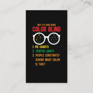 Colour Blind Blindness Test Eye Glasses Business Card