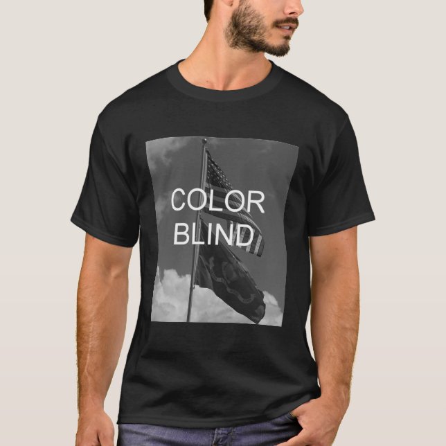 Colour Blind Greyscale Flags T-Shirt (Front)