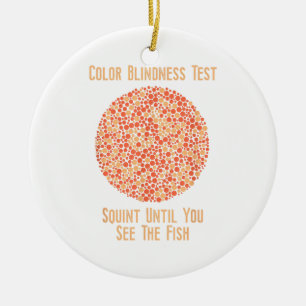 Colour Blind T Shirt - Funny Colour Blindness Test Ceramic Tree Decoration