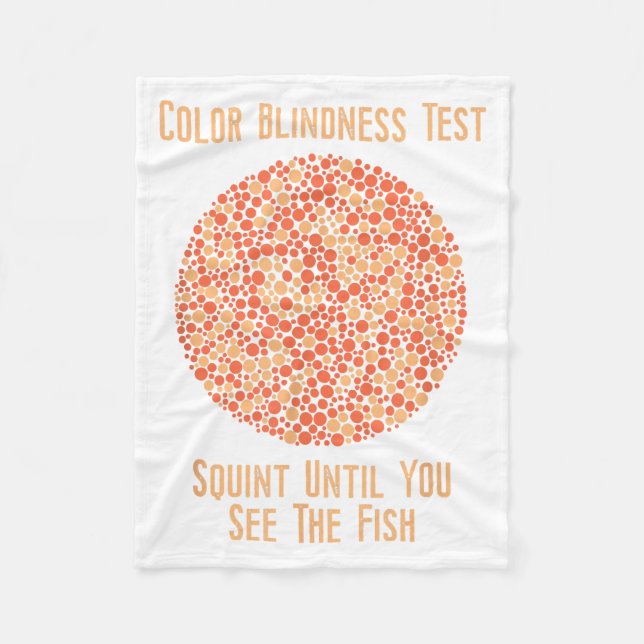 Colour Blind T Shirt - Funny Colour Blindness Test Fleece Blanket (Front)