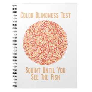 Colour Blind T Shirt - Funny Colour Blindness Test Notebook
