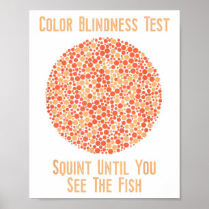 Colour Blind T Shirt - Funny Colour Blindness Test Poster