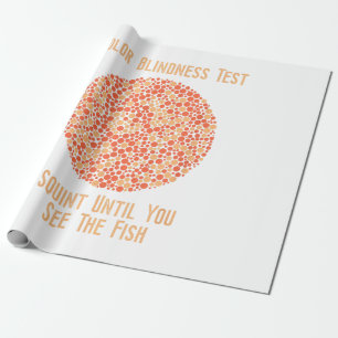 Colour Blind T Shirt - Funny Colour Blindness Test Wrapping Paper