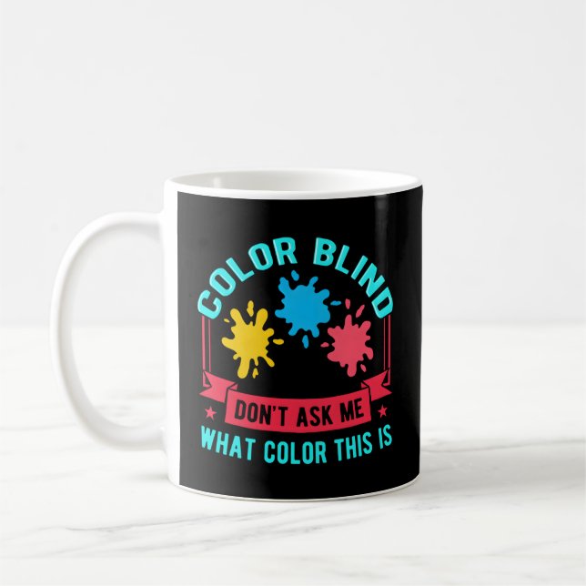 Colour Blind Test Glasses Visions Coffee Mug (Left)