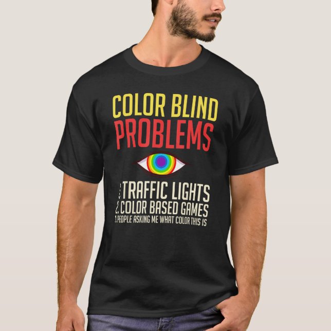 Colour Blind Test  Glasses Visions T-Shirt (Front)