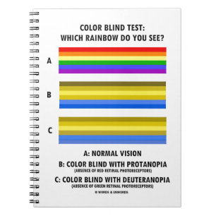 Colour Blind Test Which Rainbow Do You See? Notebook