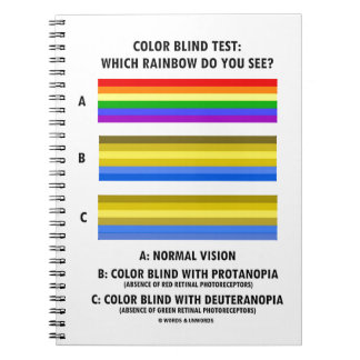 Colour Blind Test Which Rainbow Do You See? Notebook