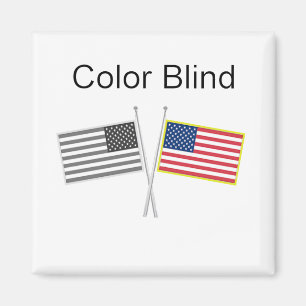 Colour Blind Two Flags Magnet