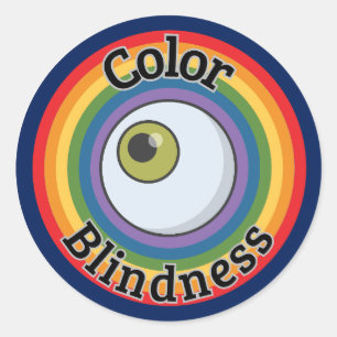 Colour Blindness symbol Classic Round Sticker