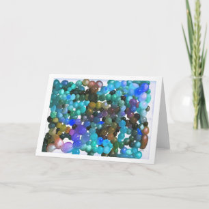 Colour Blobs Blue Variation Greeting Card