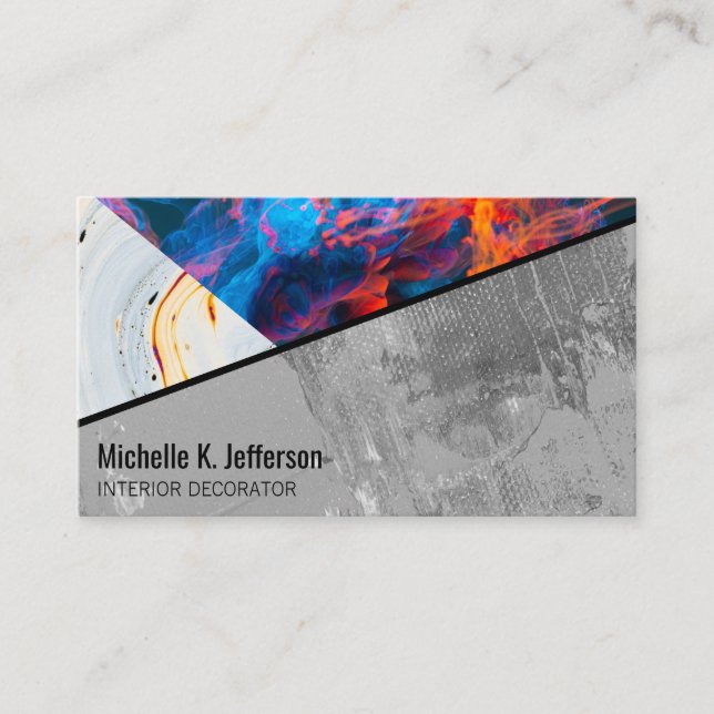 Colour Block | Abstract Art Business Card (Front)