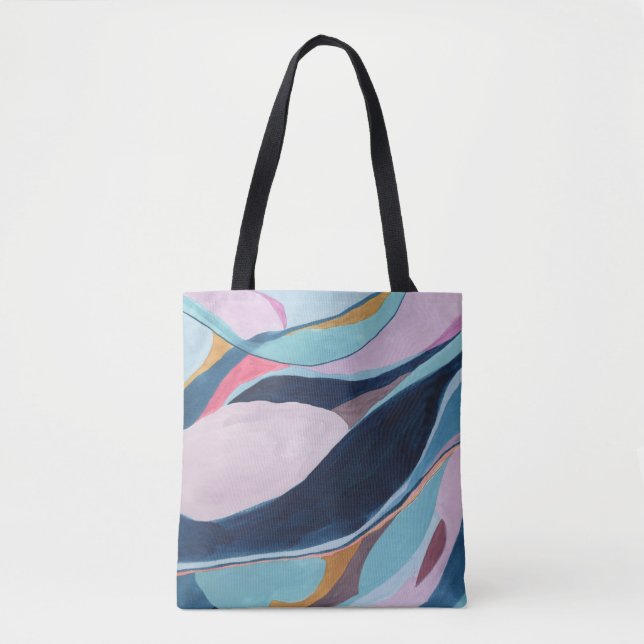 Colour Block Abstract Art Painting Tote Bag (Front)