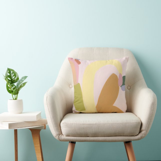 Colour block Abstract Painting Original Art Cushion (Chair)