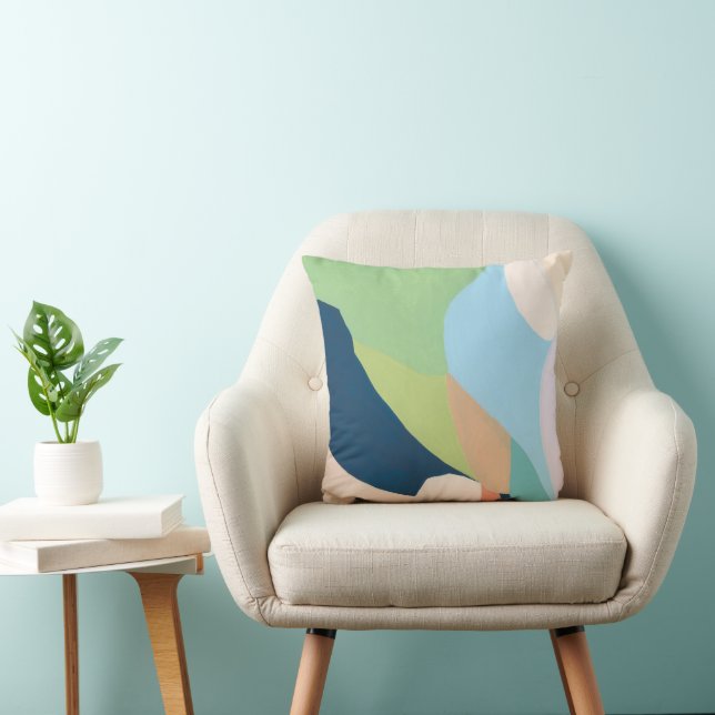 Colour block Abstract Painting Original Art Cushion (Chair)