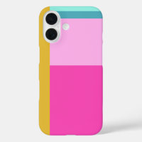 Colour Block Art Geometric Shapes Bright Turquoise