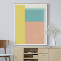Colour Block Art in Retro Beach Pastel Colours