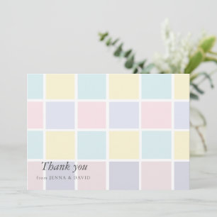 Colour Block Baby Shower Thank You Card