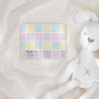 Colour Block Baby Shower Thank You Card