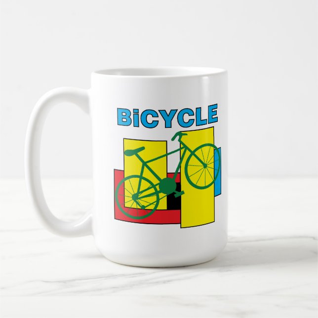 Colour Block Bike Coffee Mug (Left)