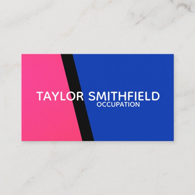 colour block business card (Front)