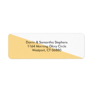 Colour Block - Butter Small Custom Address Labels
