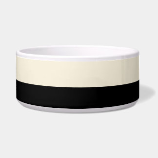 Colour Block Ceramic Food Water Bowl (Black/Egg)