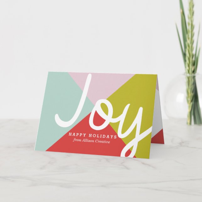 Colour Block Corporate Holiday Card (Front)