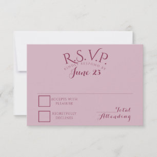 Colour Block Cranberry Blend Response Card