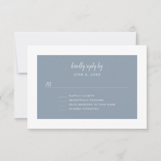 Colour Block dusty blue rsvp | customisable colour (Front)